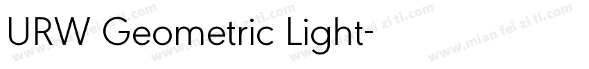 URW Geometric Light字体转换